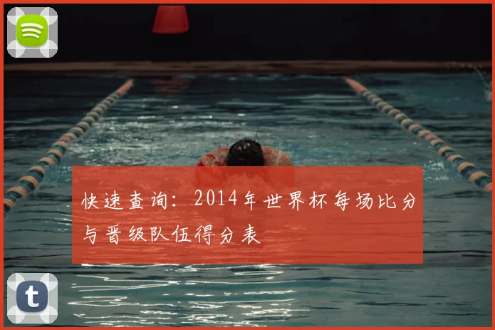 快速查询:2014年世界杯每场比分与晋级队伍得分表